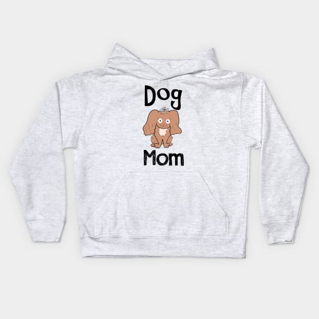 Dog Mom Kids Hoodie by DitzyDonutsDesigns